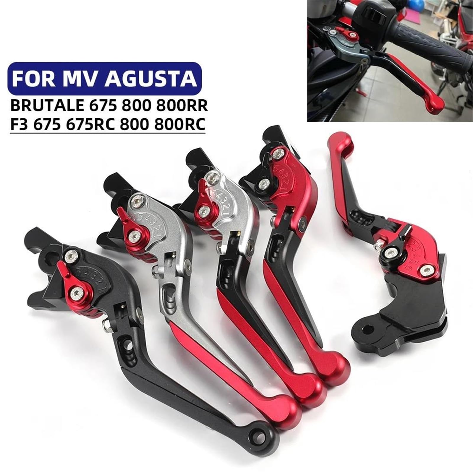 Amazon.co.jp: ブレーキレバーハンドル MV アグスタ Brutale F3 675 
