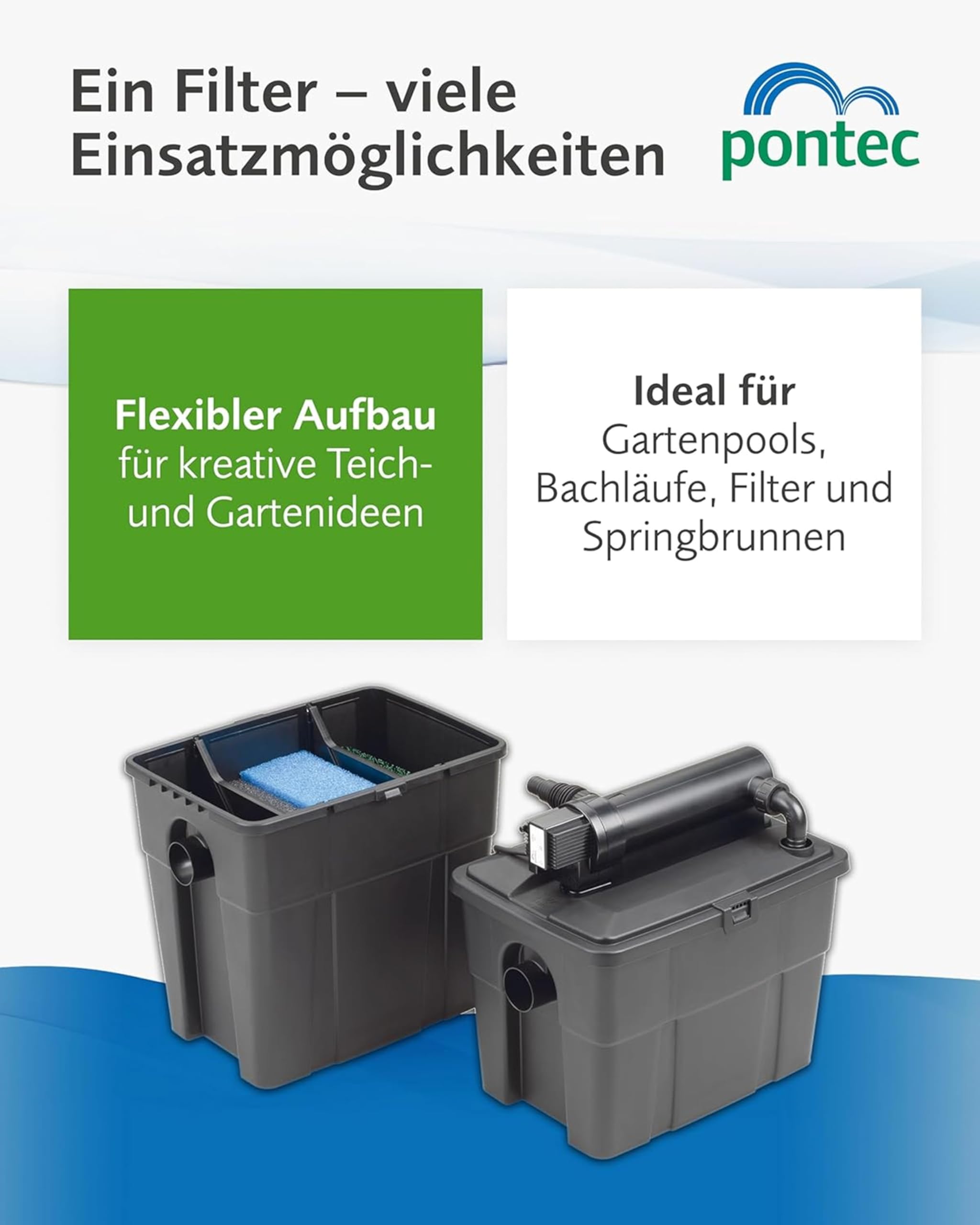 Pontec MultiClear Set 5000 Teichfilter, Schwarz