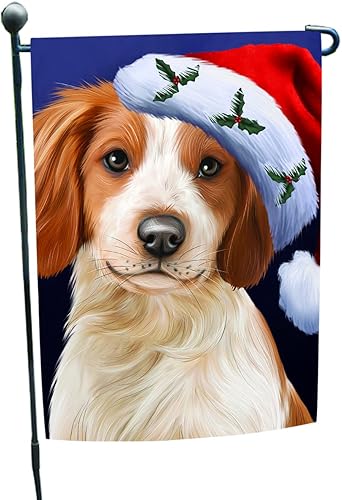 Miniatura 8 de Doggie of the Day Banderas de jardín de perros de Brittany Spaniel  Santa durmiendo  Doble cara  Regalo decorativo de primavera  Decoración del