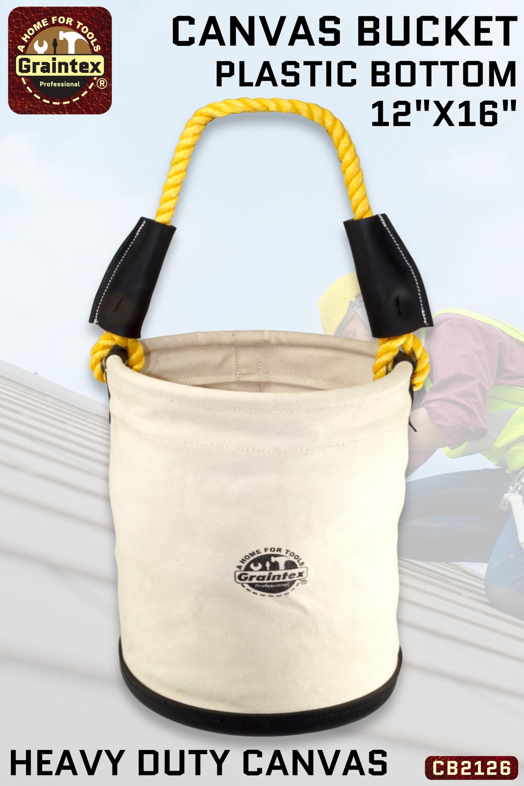 Graintex CB2126 użytkowe plastikowe dolne wiadro płócienne