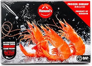 冷凍バナメイエビ、エクアドル産、Whiteleg Shrimp、2kg、約30〜50尾 Mサイズ、業務用冷凍シーフード [並行輸入品]