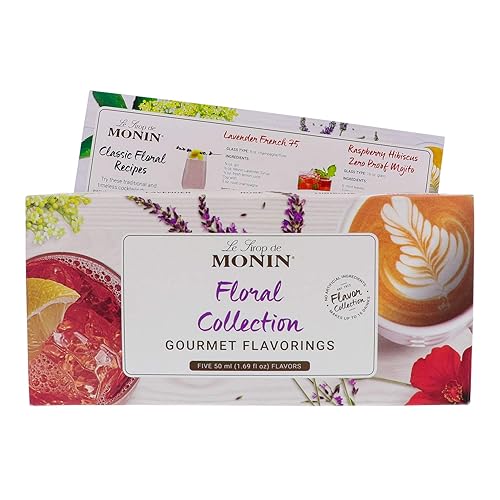 Miniatura 3 de Monin - Colección floral de sabores gourmet, ideal para cócteles, limonadas, tés y refrescos, sin gluten, sin lácteos