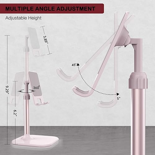 Miniatura 10 de Doboli Soporte para teléfono celular, soporte para teléfono para escritorio, soporte para teléfono compatible con iPhone y todos los teléfonos Negro