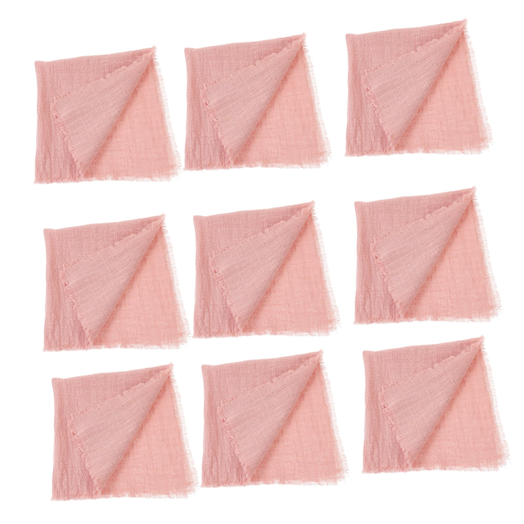 Tovaglioli di Stoffa in Cotone Lino Rosa 10 Pezzi per Tavola