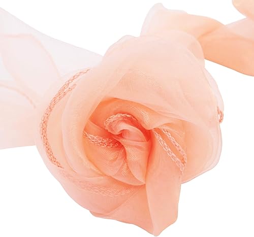 Vista 53 de 25 bandas de organza para silla de boda, banquete, fiesta, decoración de silla, lazos, bandas para cubrir eventos, suministros - marfil Marfil,Rosa