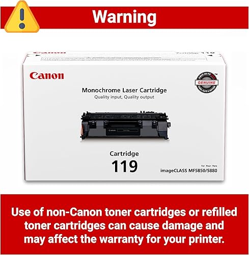 Miniatura 4 de Canon Cartucho de tóner negro 119 original compatible con la serie LBP250, serie MF410, serie MF5800, serie MF5900, serie MF6100, LBP6300dn, serie
