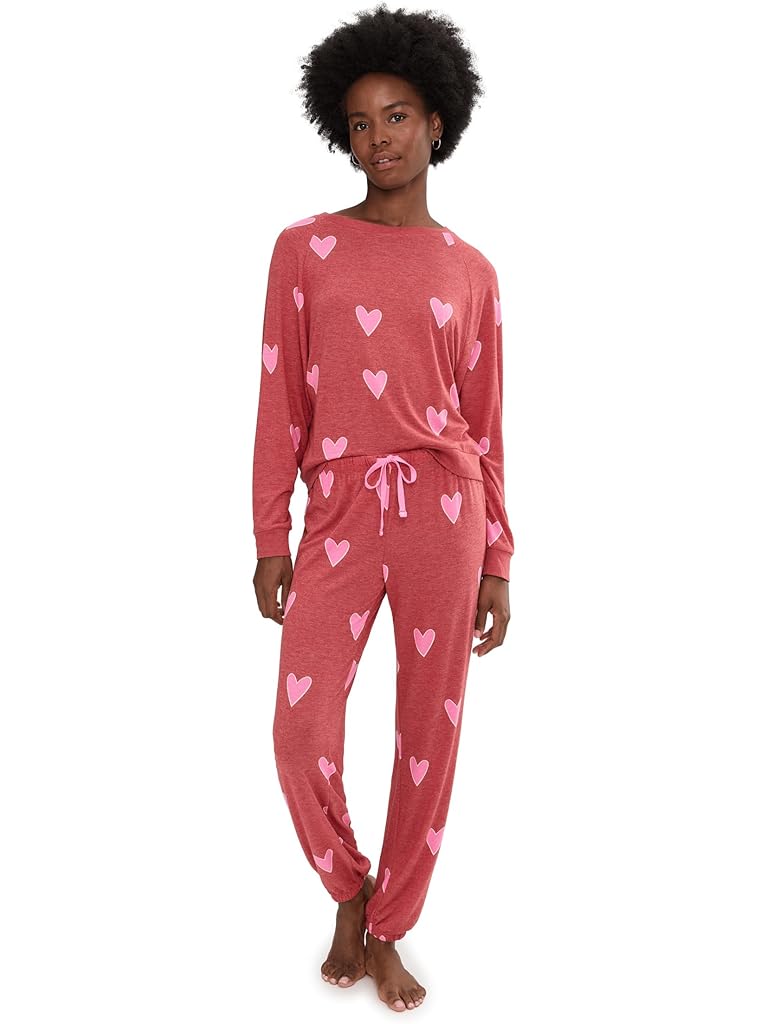 Red HONEYDEW Star Seeker Brushed Jersey Lounge Set