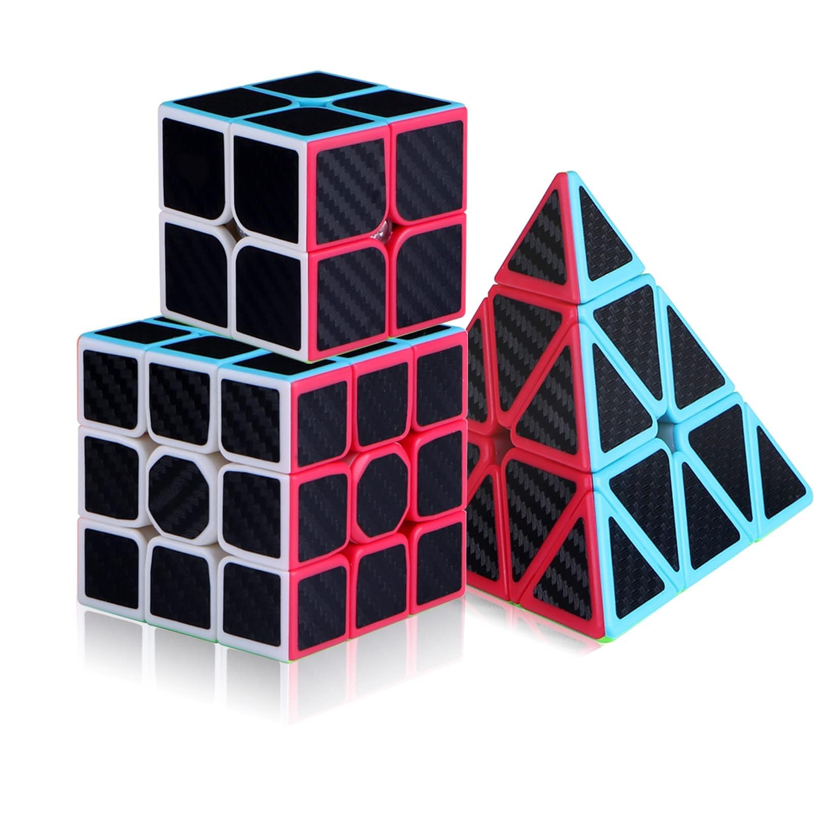 Zestaw kostek do szybkiego obracania 2x2 + 3x3 + piramida, 3 w 1,profesjonalny standard, wygładzona rotacja, mocne i trwałe, ekskluzywne pudełko opakowawcze, idealny na prezent