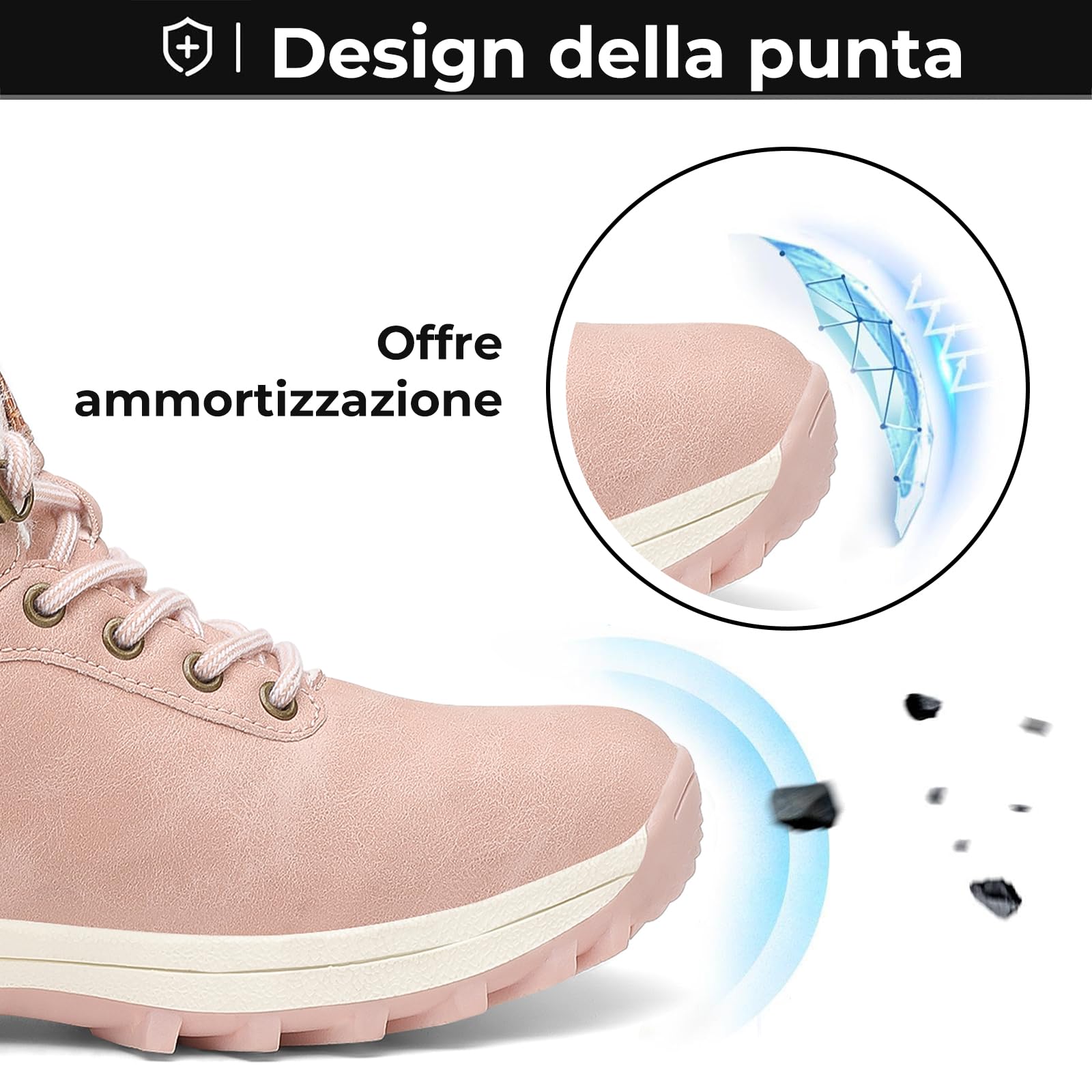 Mishansha Stivali da Neve Uomo Inverno Scarpe Pelliccia Donna Caldi Scarponcini Trekking Imbottiti 36-48