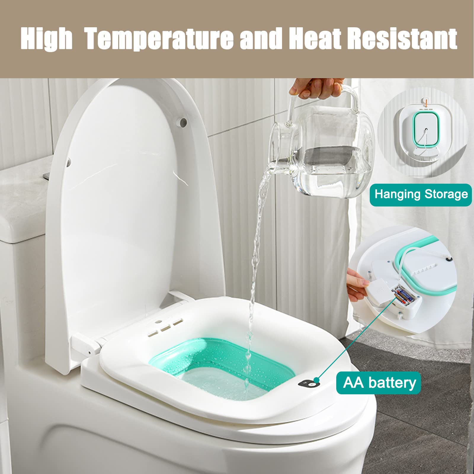 Sitz Basin Electric Sitz Bath- Foldable Postpartum Care Basin?Sitz Bath Tub for ...