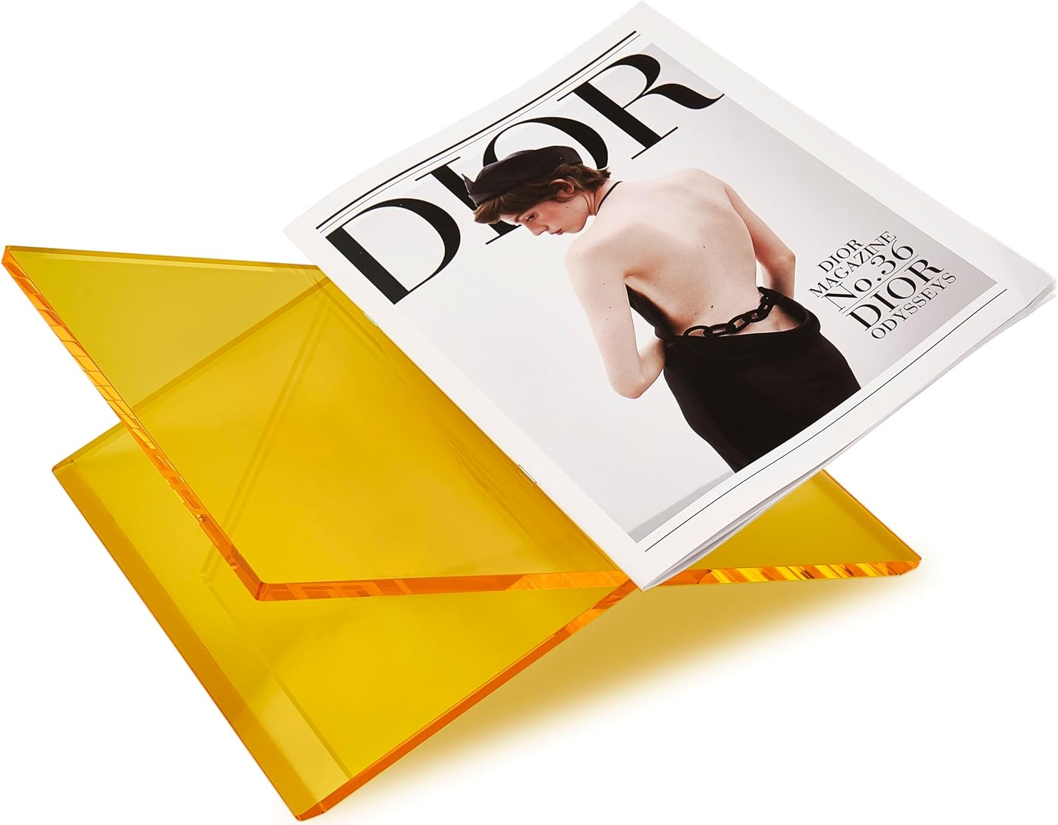 Honygebia Soportes de libros acrílicos dorados, soporte para libros de acrílico con marco cruzado, soporte abierto para exhibición y lectura,