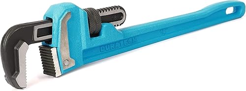 Vista 8 de DURATECH Llave de tubo de 10 pulgadas con compensación, llave de tubo de extremo de servicio pesado, mango de hierro fundido, llave de fontanería