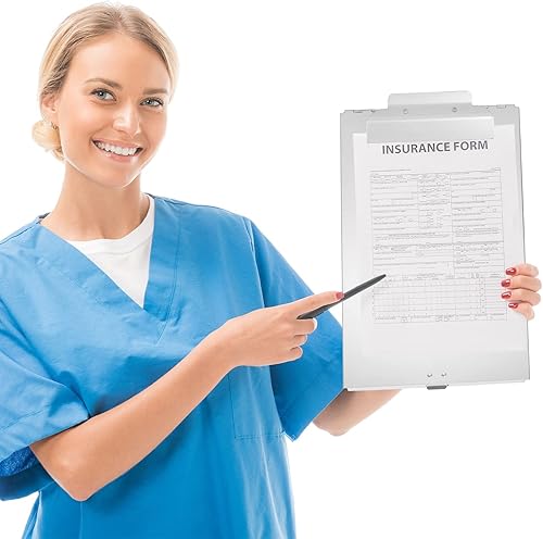 Miniatura 4 de Paquete de 4 portapapeles de metal con portapapeles de almacenamiento, portapapeles de autobloqueo, carpeta de aluminio con clip de metal, carpeta