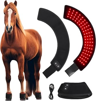 Horse Hoof Wrap Light Device, Portable Wearable for Horses & Pets, 4 Modes, Rechargeable, Easy to Clean 1 Pack