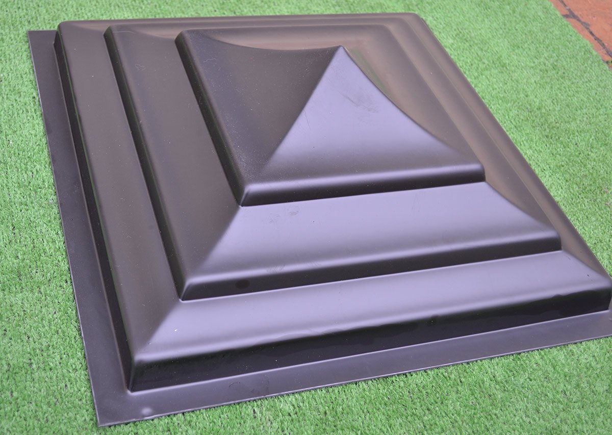 PLASTIK Mold for Fence DIY PIER Cap NOULDS Post Concrete Cement 15.74x15.74 inch#P04