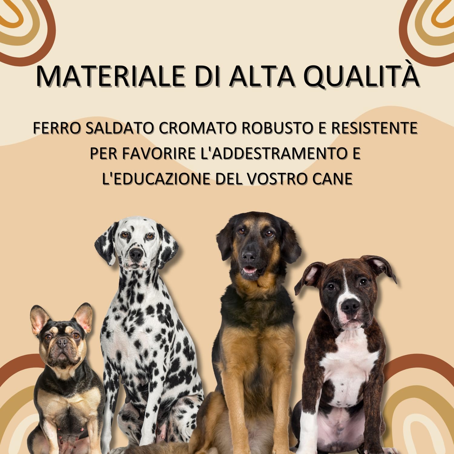PET'S MARKET Collier d'étranglement chromé pour chiens de grande taille moyenne en alliage d'acier robuste résistant à la corrosion pour entraînement en surface lisse (70 cm)