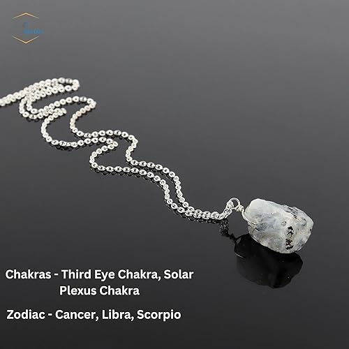 Miniatura 60 de Natural Raw Blue Sapphire Crystals Pendant Necklace, Raw Gemstone, Healing Crystals, Gift for Her, Gemstone Jewelry 18 inch Weight Approx 10 to 15