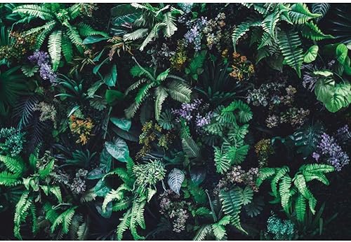 shensu Fondo de flores verdes tropicales de 10 x 8 pies para fotografía de safari en la selva, hojas verdes naturales, fondo de fotos, boda, fiesta