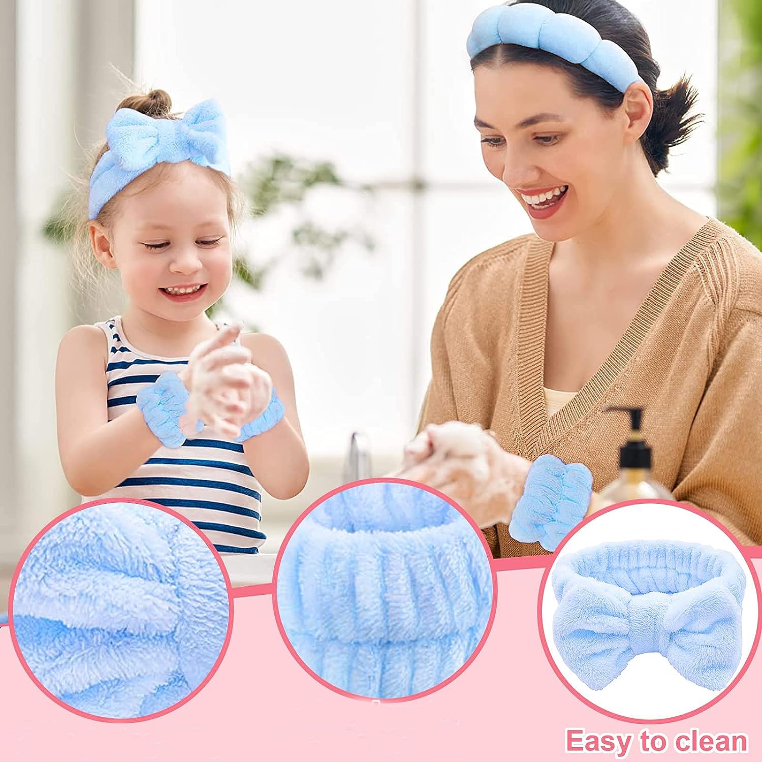 Skincare Headbands Spa Headband for Washing Face, Puffy Makeup Headband