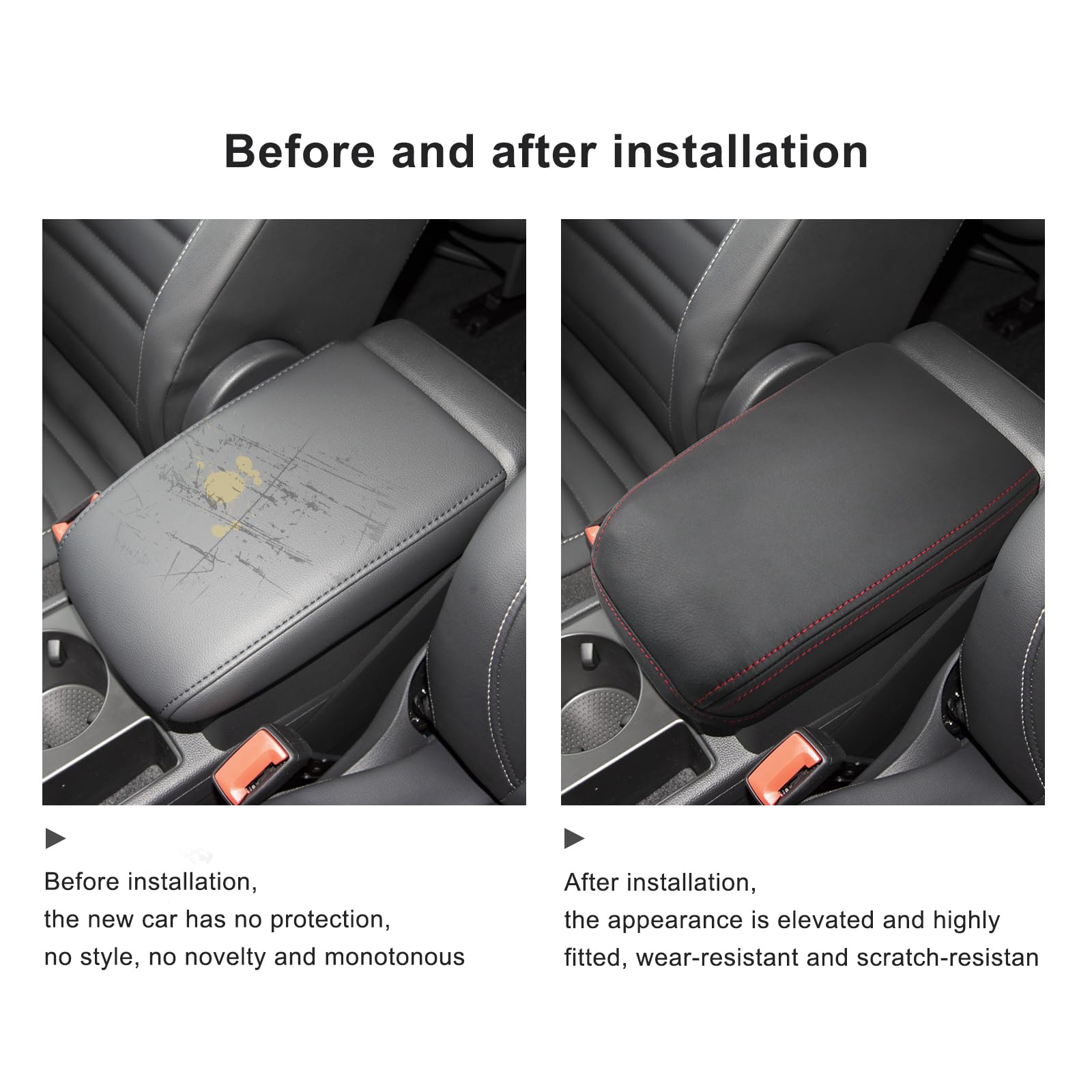 Copertura Bracciolo VW Passat B8 Ruiya Per VW Passat B8 Valiant 2015-2023 Copertura Per Bracciolo Centrale, Centrale Bracciolo Copri Centrale Cover Bracciolo Pelle Pu Passat Valiant