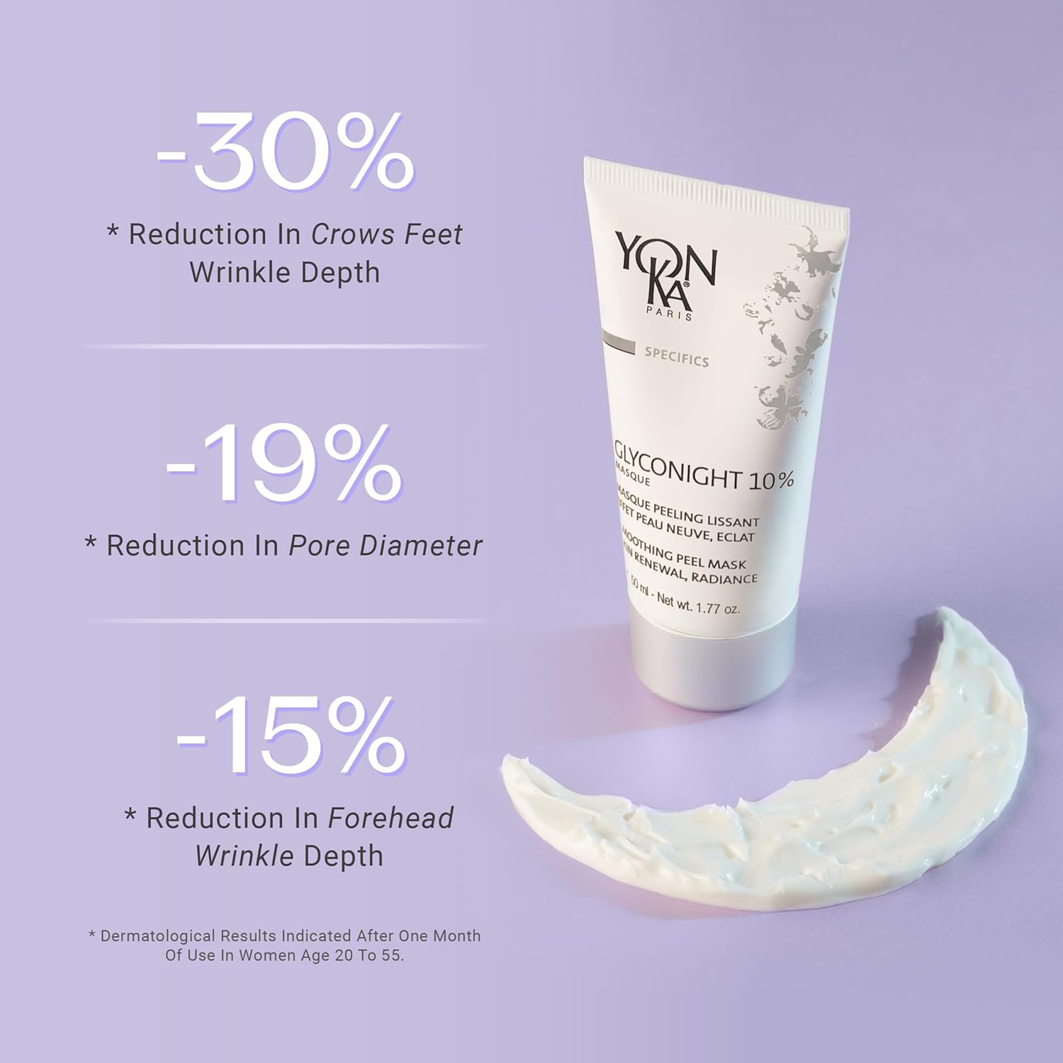 Yon-Ka Glyconight 10% Peel Masque Anti-Aging Face Mask, Skin Renewal for Wrinkles and Pore Reduction with Glycolic Acid - Image 5