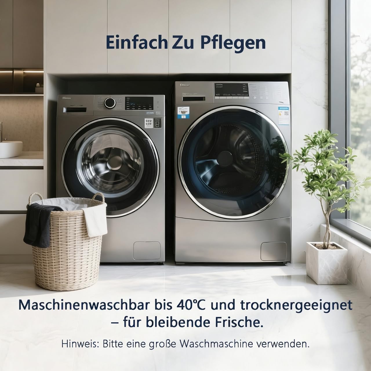 Kopfkissen 40x80 2er Set, Kissen mit Reißverschluss & Höhenverstellbar, Seiten-,Rücken-& Bauchschläfer Atmungsaktiv & Waschbar, Oeko-TEX Geprüft, für Allergiker, Schlafkissen für Bett & Sofa