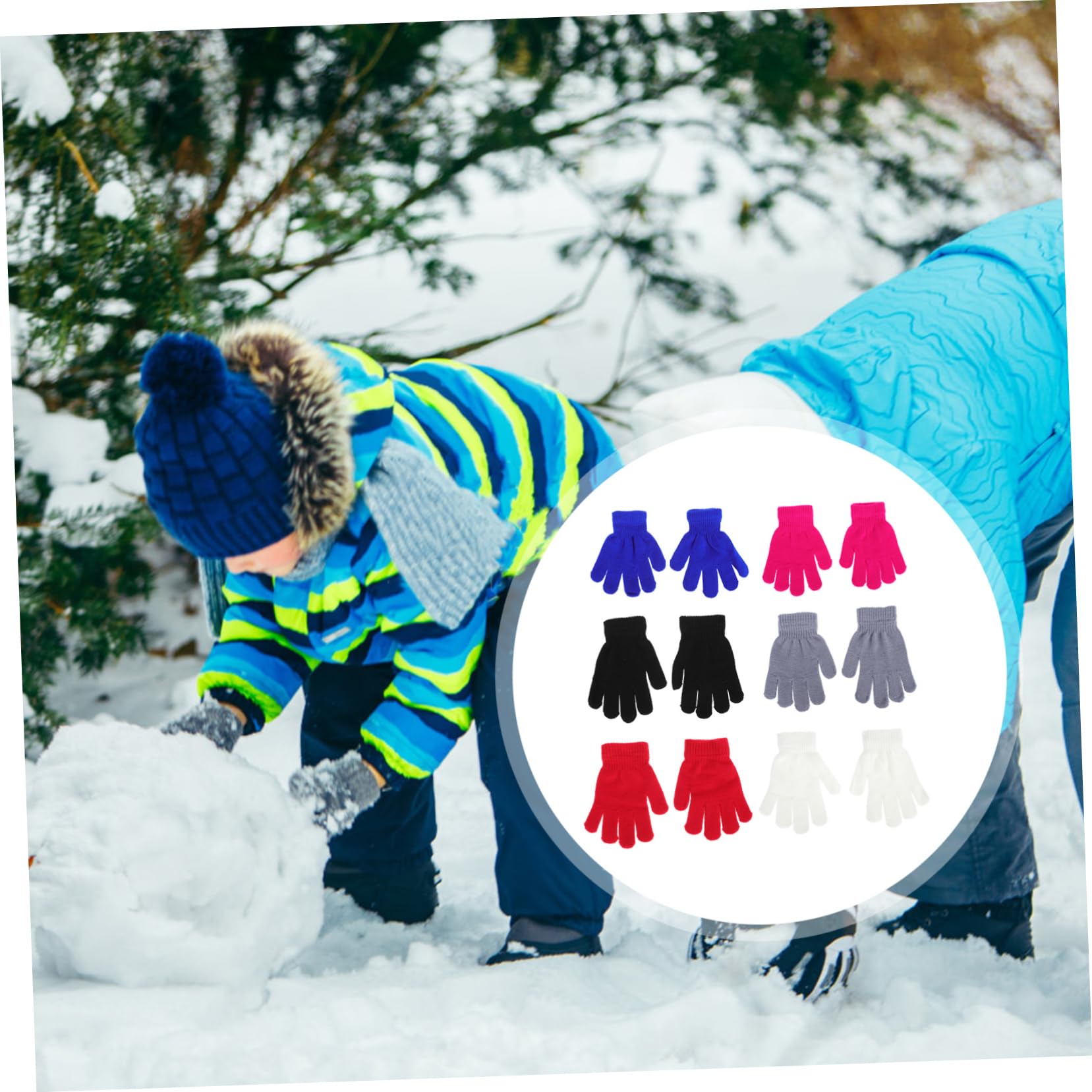 GALPADA 48pares Guantes De Invierno Para Niño Niña Cálidos y Creativos De Guantes Completos Adecuados Para Actividades Interiores y Exteriores
