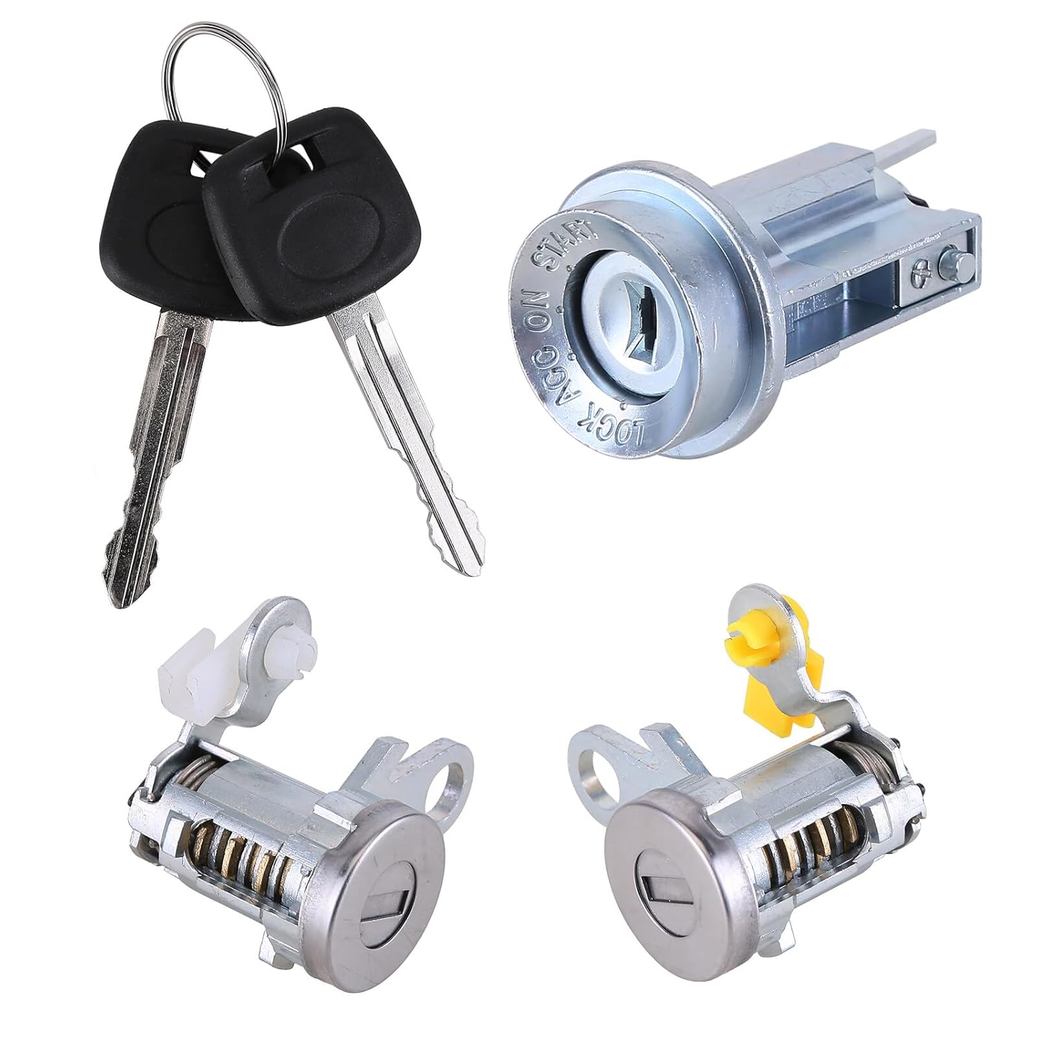 69005-35840 Ignition Switch & Door Lock Cylinder Compatible for Tacoma 1999 2000 2001 2002 2003, 1 Set Ignition Switch Lock Cylinder with Key