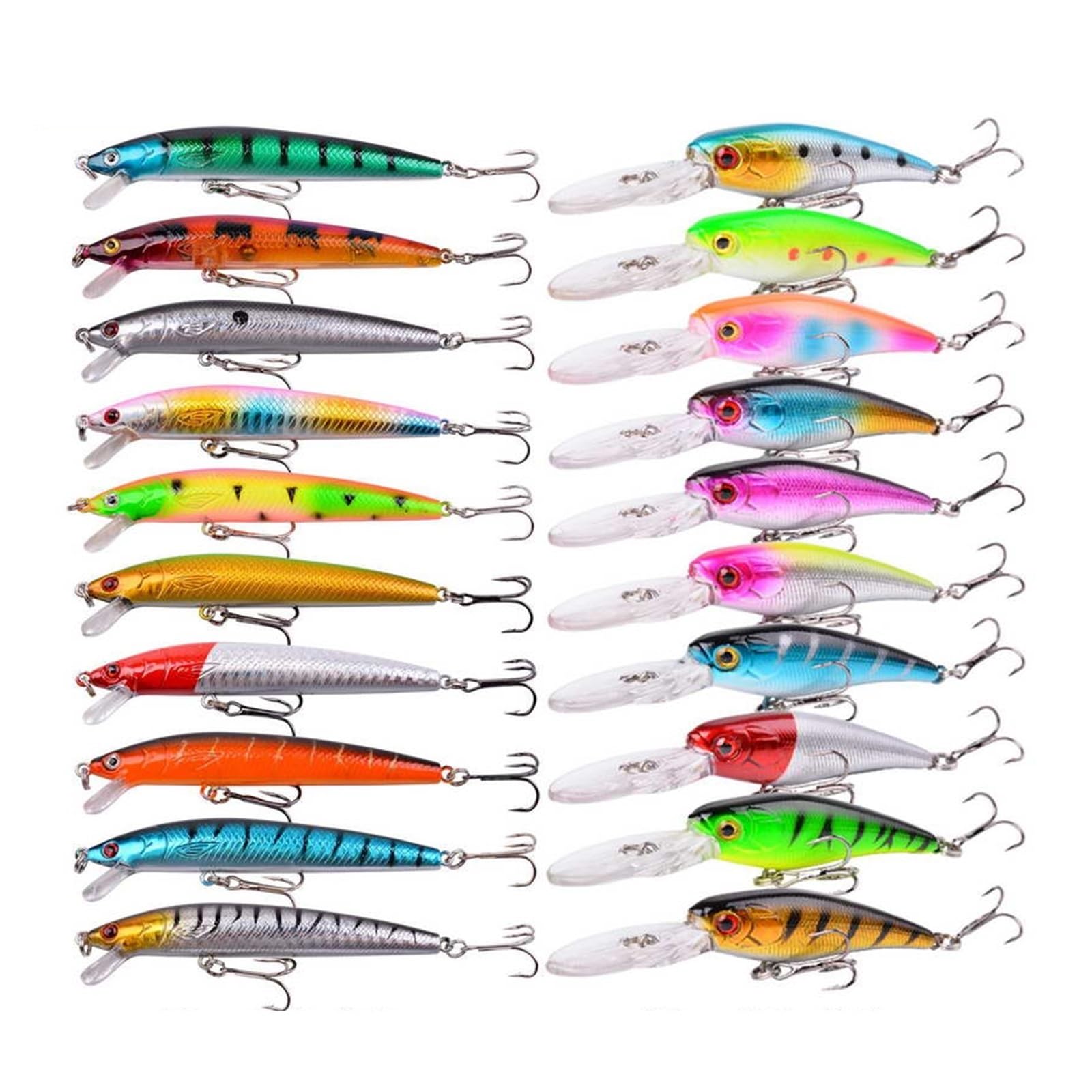 INEOUT Allmächtiges Gemischtes Angelköder-Köder-Set, Wobbler, Wobbler, Swimbait, Minnow, Harte Köder, Spiner, Karpfen-Angelgerät