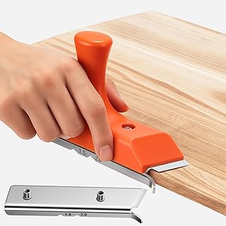 Lothee Edge Banding Trimmer with Sharp Carbon Steel Extra Replacement Blades and Ergonomic Grip Woodworking Hand Planes for Deburring Veneer, PVC, ABS on Straight Curved Chamfered Edges, Gift for Dad