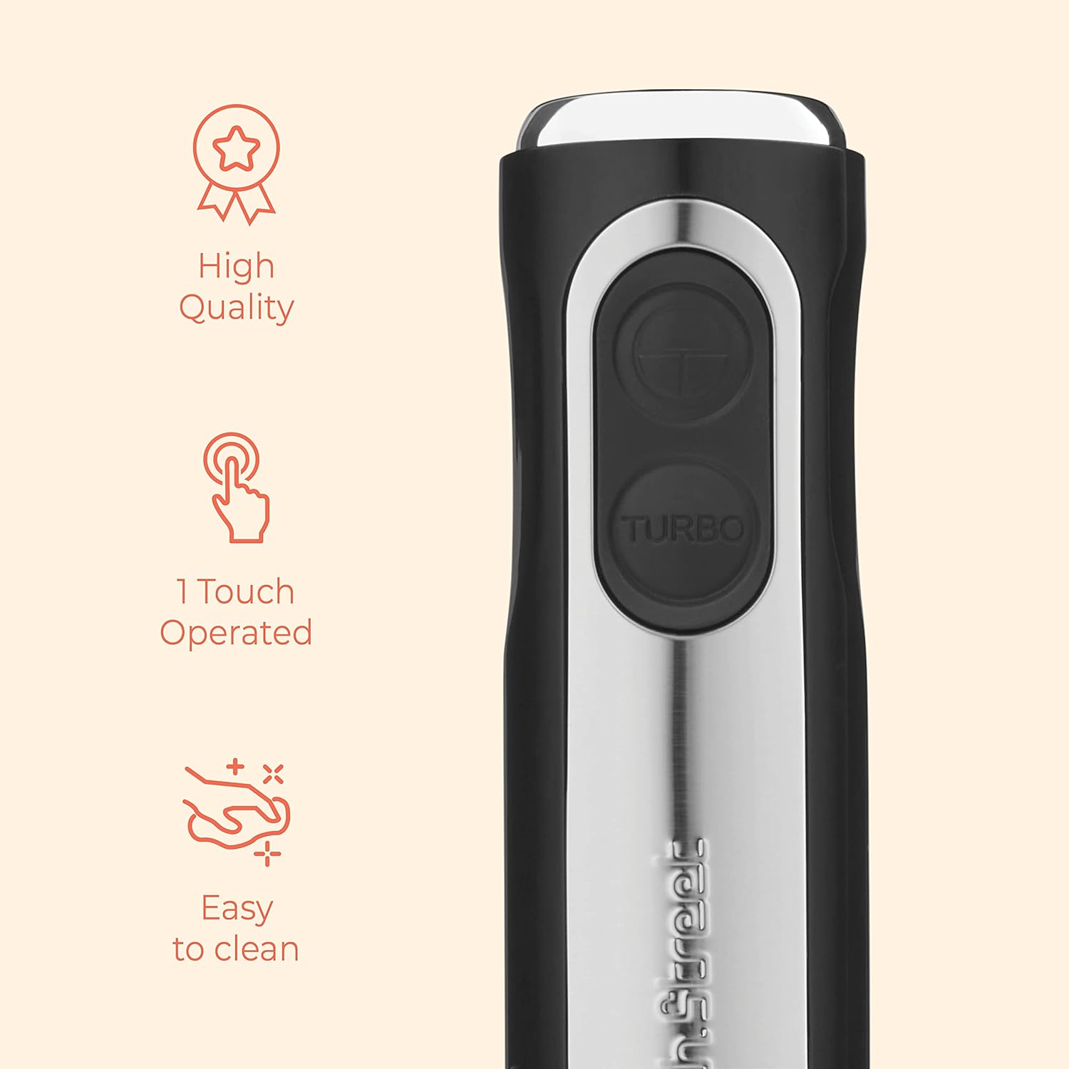 Powerful Immersion Blender, Electric Hand Blender 500 Watt with Turbo Mode, Detachable Base. Handheld Kitchen Blender Stick for Soup, Smoothie, Puree, Baby Food, 304 Stainless Steel Blades (Black): Home & Kitchen