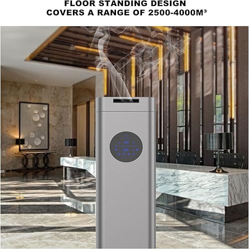 Miniatura 8 de Difusor de aceite esencial de 1.5 L, función de temporizador de gran capacidad, diseño de columna de pie, aroma de larga duración para el hogar,