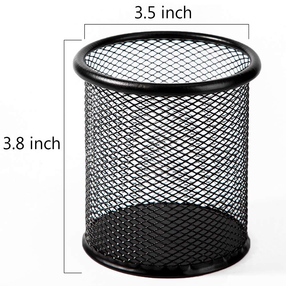 Jucoan 4 Pack Black Metal Mesh Magnetic Pen Pencil Holder, Office - View #8
