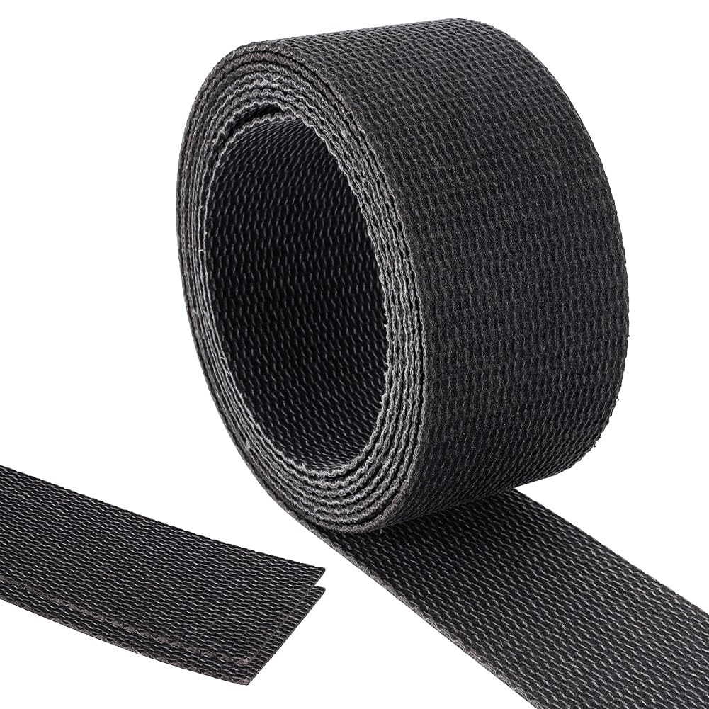 BENECREAT nastro trasportatore nero largo 10 cm, rivestimento PVK 150 su un lato, lunghezza 4 m