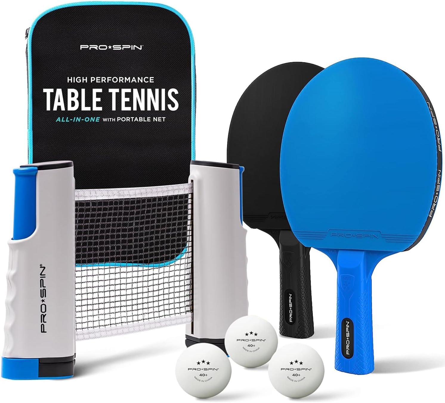 – Portable Table Tennis Set | Premium All-in-One Kit with Retractable Net for Any Table, Bats, 3-Star Ping Pong Balls & Storage Case | Great Gift & Indoor/Outdoor Game