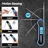 Vista 5 de Termómetro digital de lectura instantánea de 0.5 segundos para carne con precisión de ± 0.5 ℉, termómetro de alimentos para cocinar utensilios