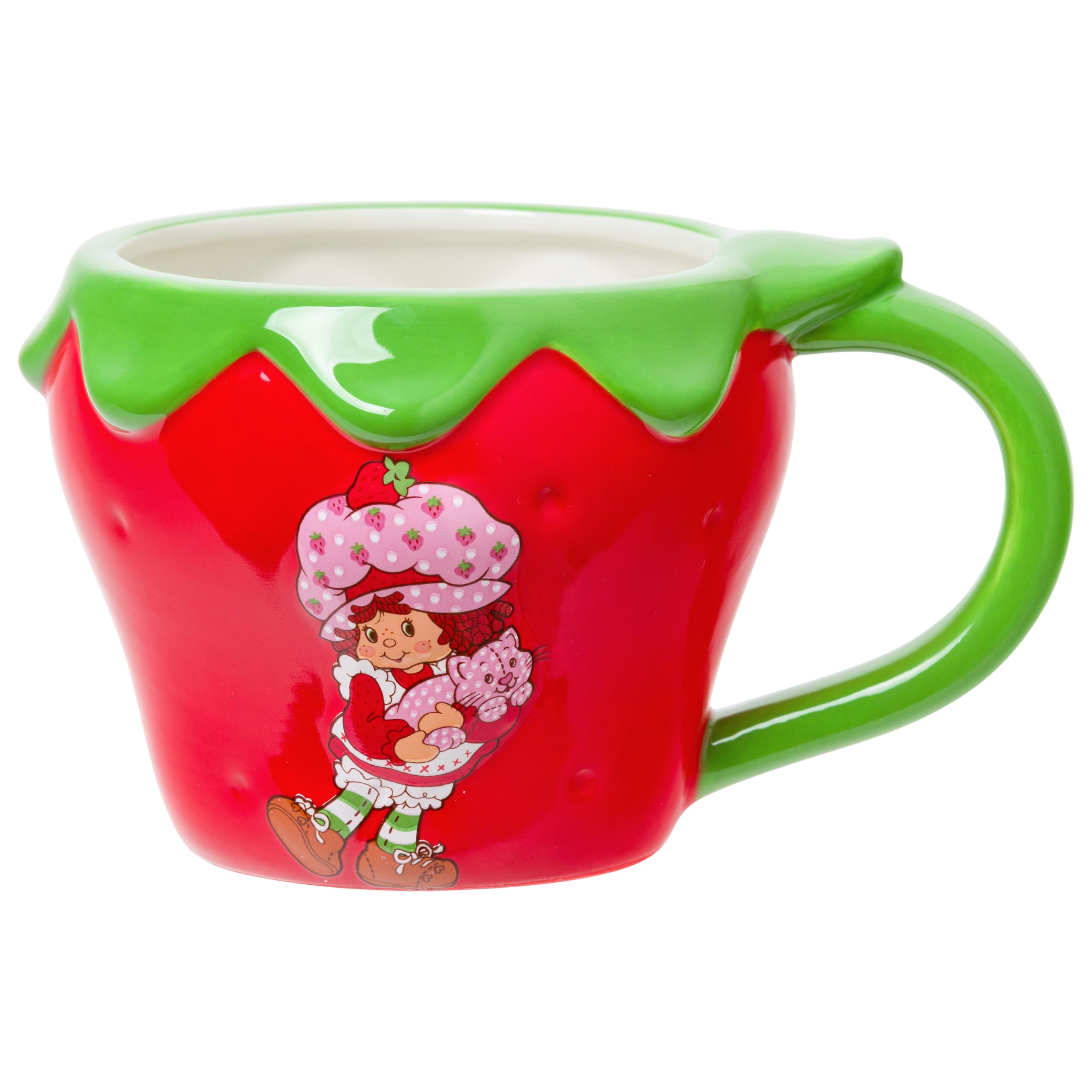 Silver Buffalo Strawberry Shortcake, Ceramic 3D Sculpted Mug, 15oz