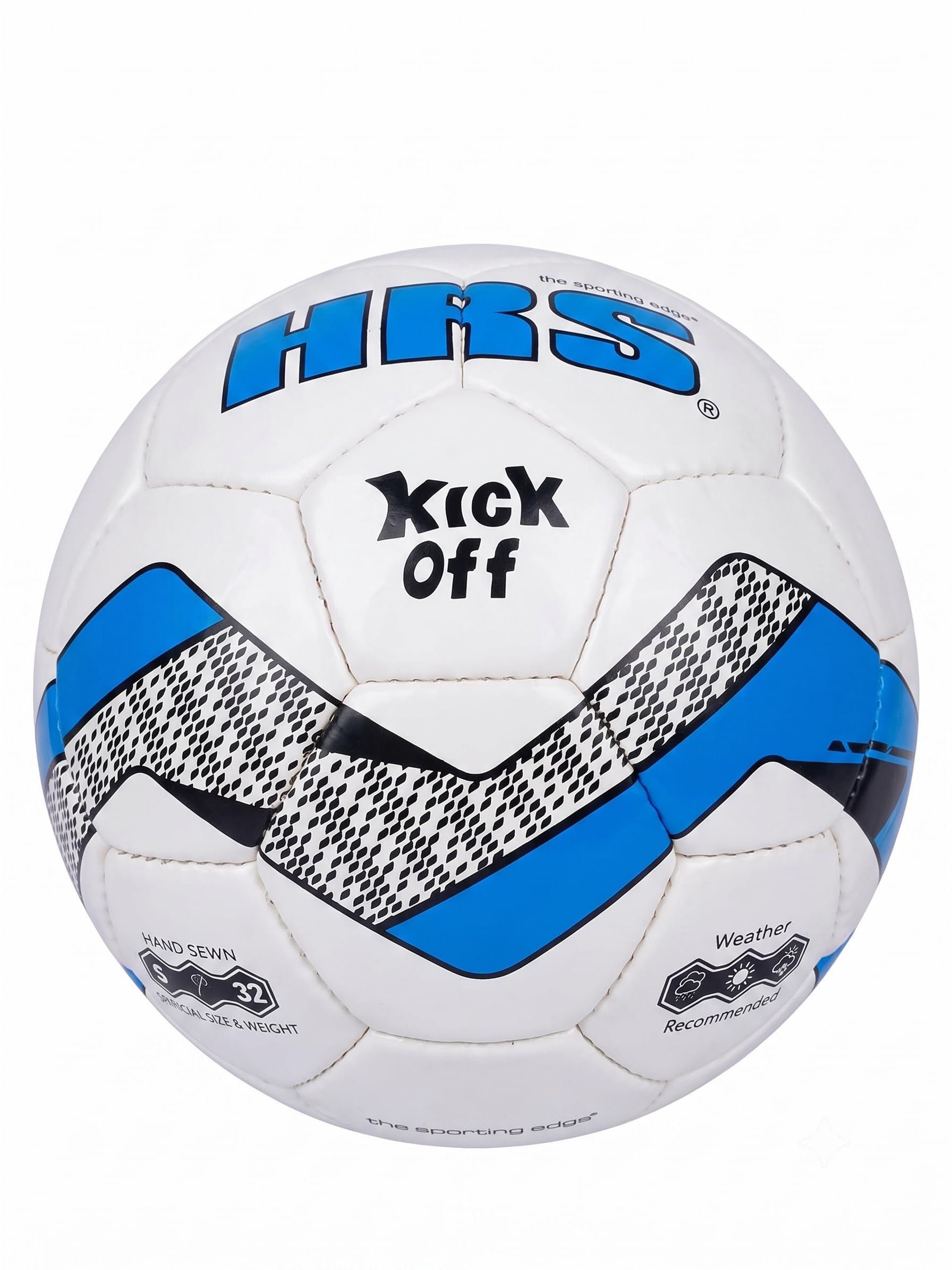 HRS Kick Off Hand Sewn Football - Size 5 (Standard, Multicolor) | All-Weather High Bounce Durable Training & Match Football for Men, Adults & Boys (32 Panel, Pack of 1)-image-4