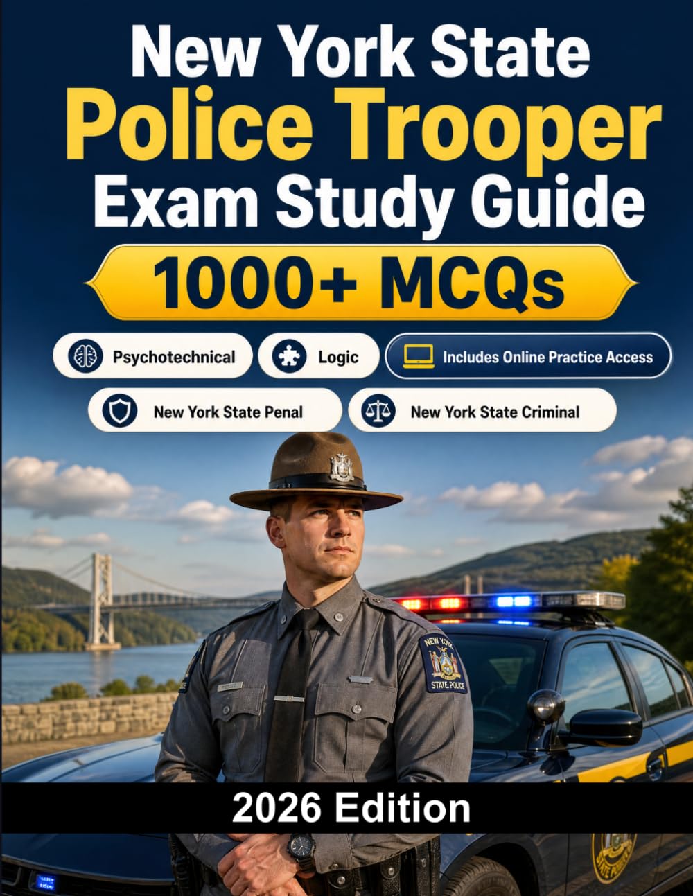 New York State Police Trooper Exam Study Guide: State law enforcement recruitment with written test, physical fitness and psychological screening