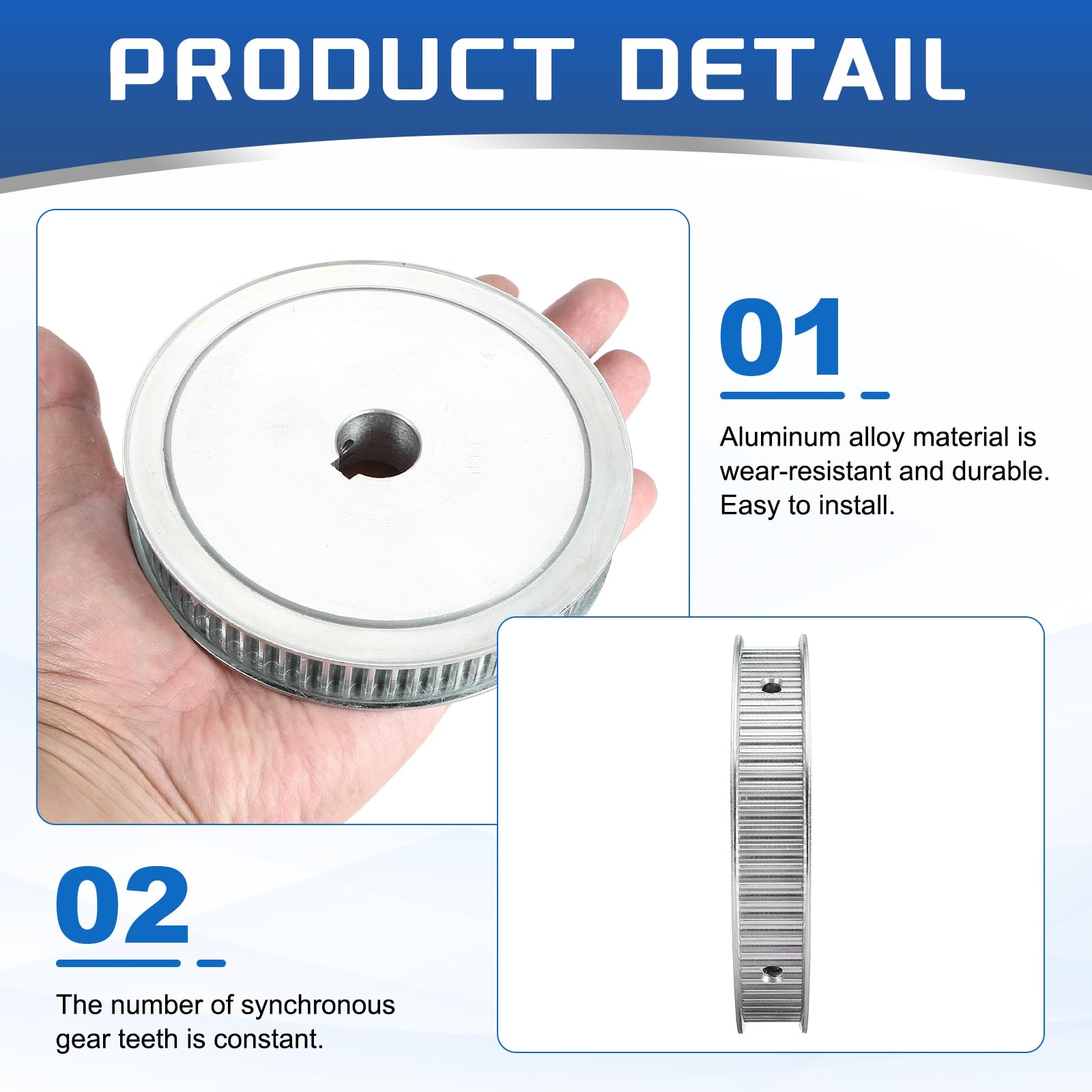 MECCANIXITY Timing Belt Pulley Aluminum 70 Teeth 3/4" 19mm Bore — Amazon image 3