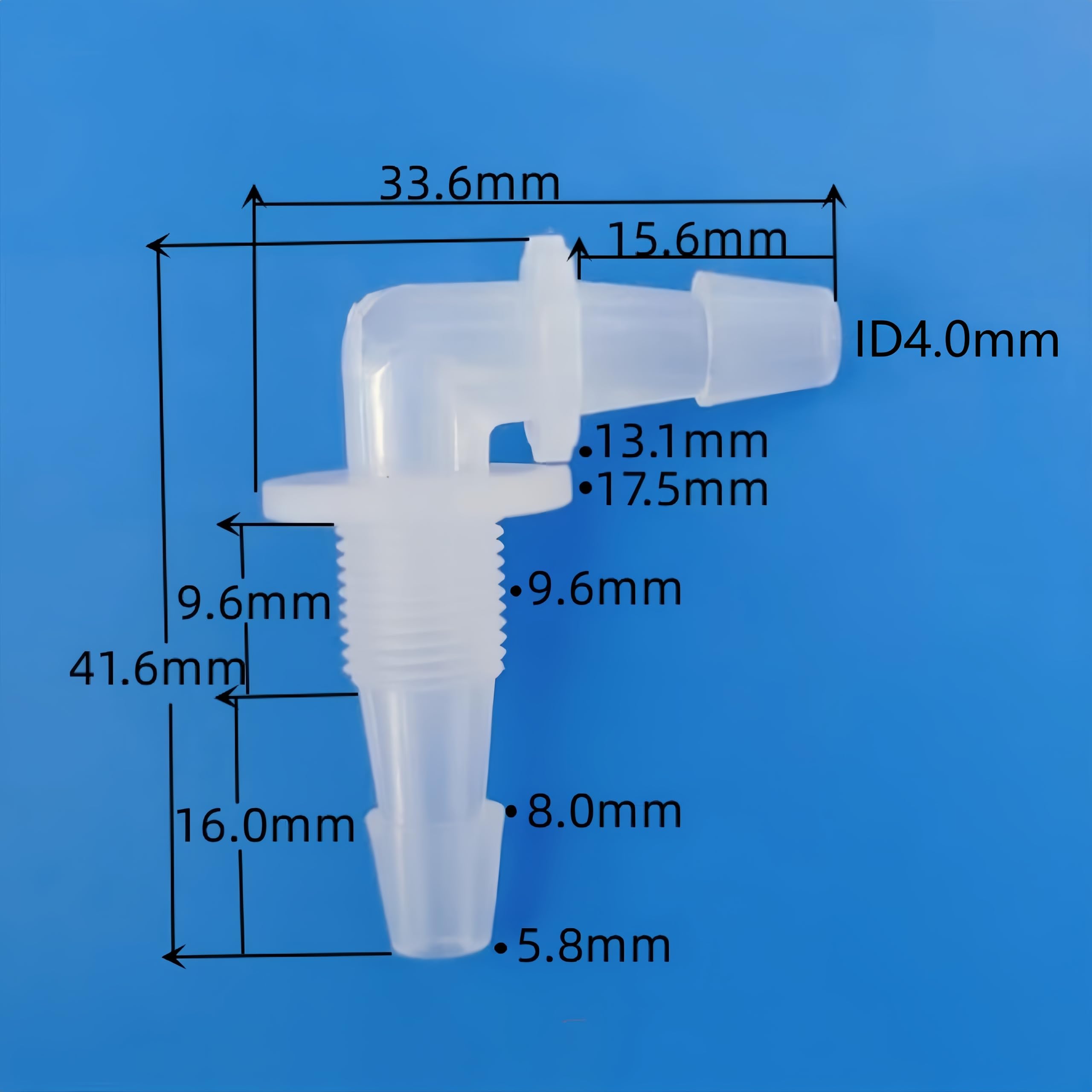 Accesorios de mamparo de 5,6 mm, conector de manguera de plástico reutilizable con tuerca roscada macho de 1/8 G para laboratorios, diseño igual, ideal para transferencia de fluidos