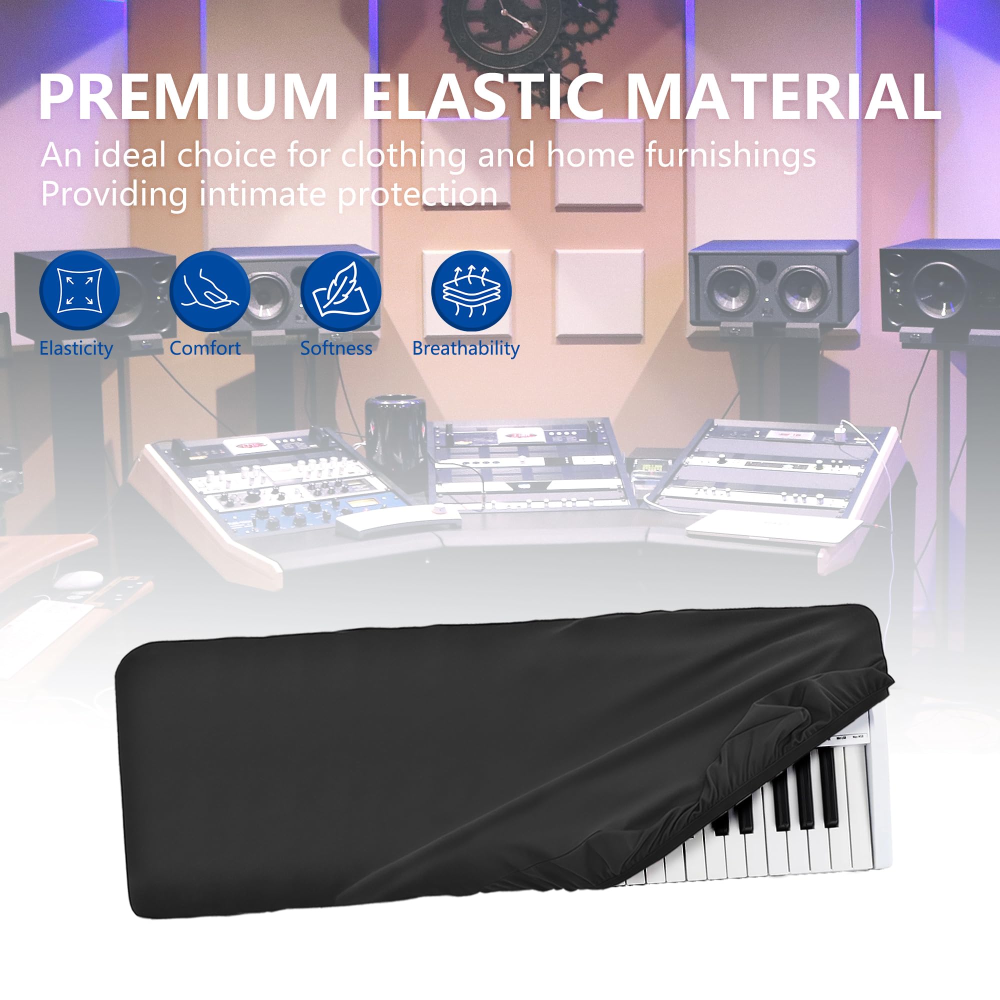 Musiin Tastaturhülle mit 49 Tasten, kompatibel mit Arturia KeyLab 49 Mkll, Essential 49 und Roland Keyboard A-500 PRO MIDI-Controller, Chinlon-Design, kratzfest, maßgeschneidert