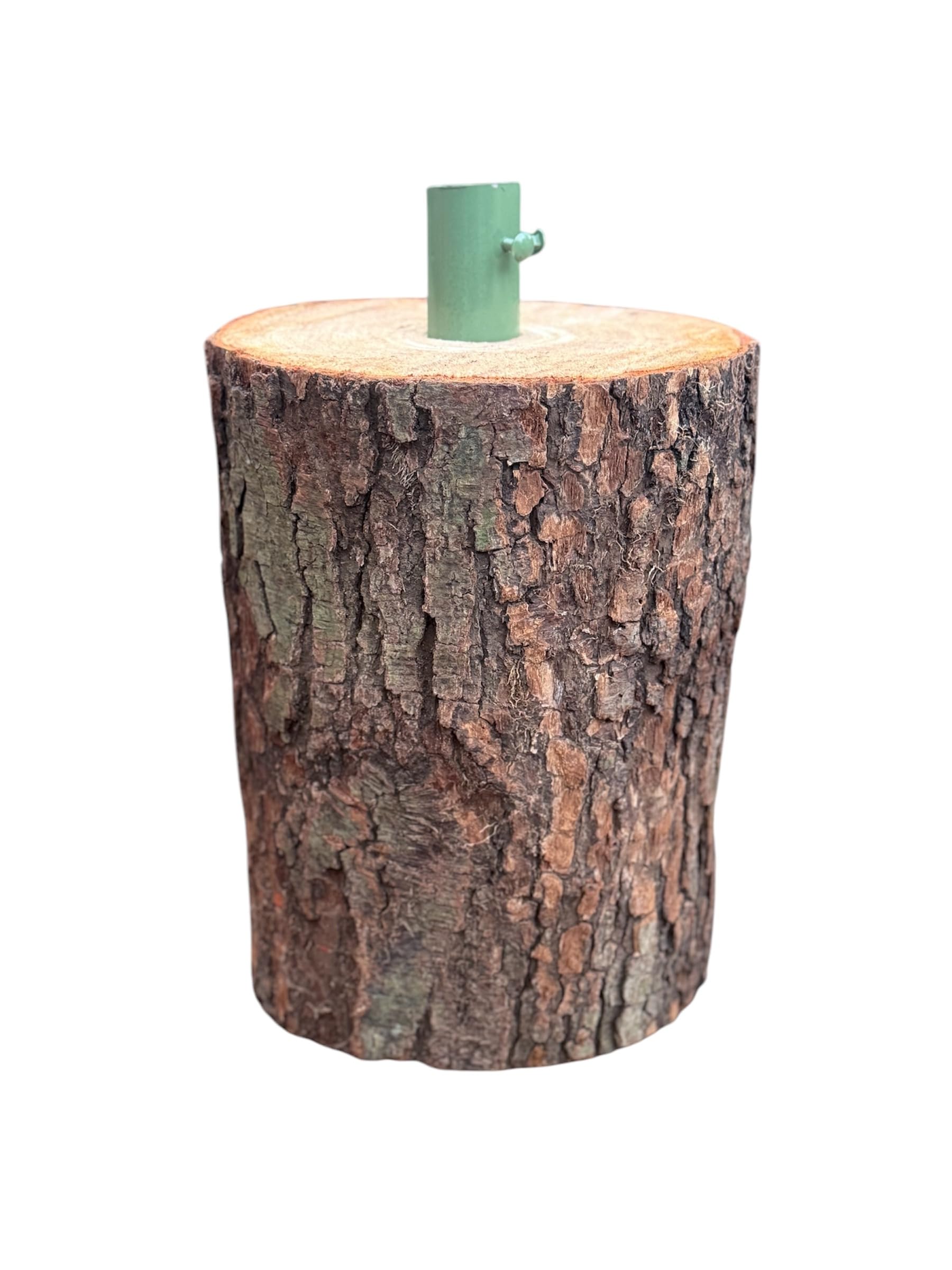 base per albero di natale, vero tronco di abete originale 30kg, legno realistico 35x28 base per albero artificiale, artigianale