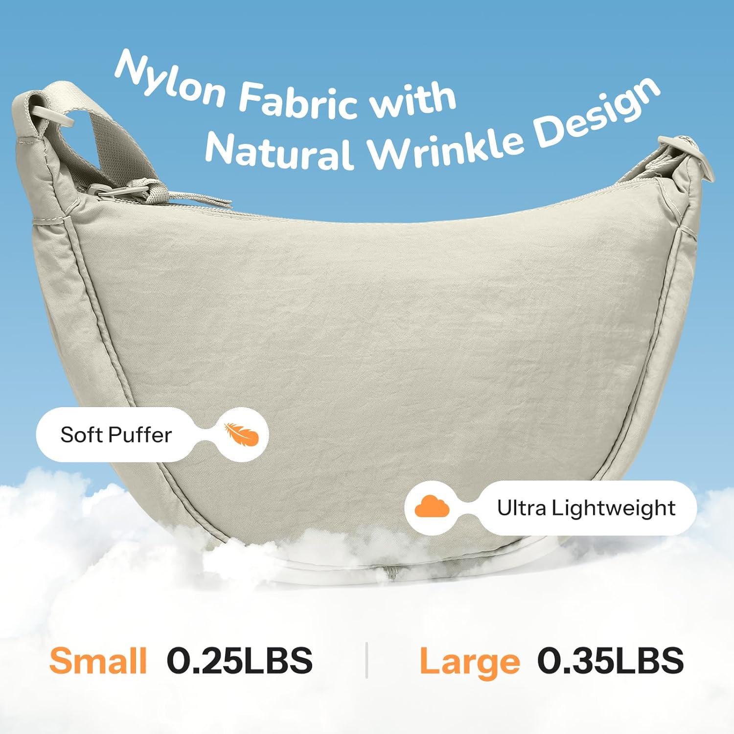 YIKOEE Crescent Bag for Women Men Small Sling Crossbody Bag with Half Moon Shape - Image 4