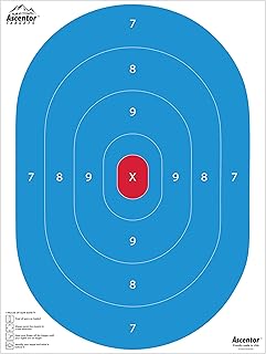 Ascentor Recruit Shooting Target - Single Zone - Large Size 18 x 24 - Pack of 25 - Blue