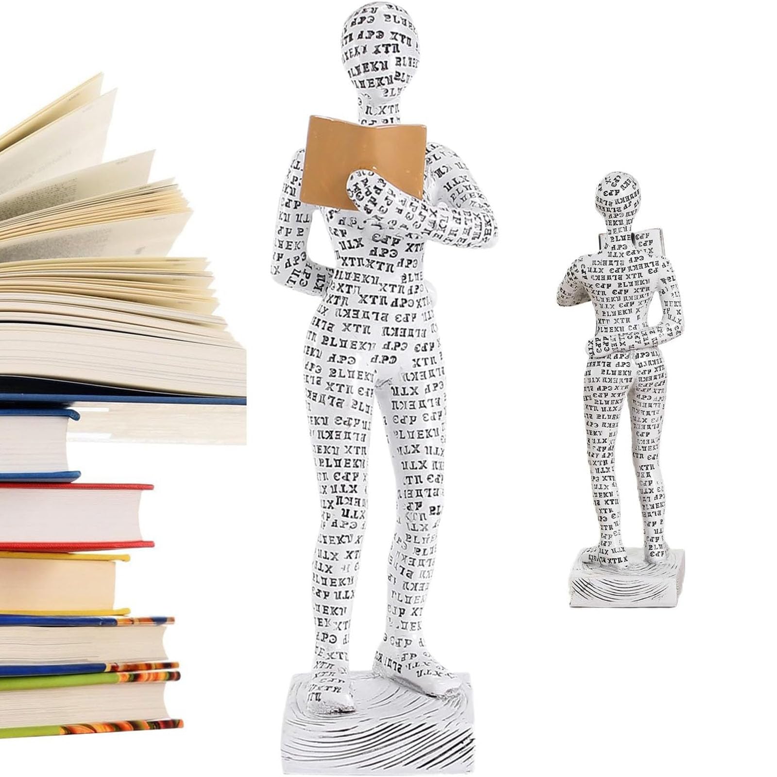 Fadaing Pulp Reading Woman Figure, Resin Ornament Sculpture Of A Woman, Reading Woman Figurine, Resin Ornament Sculpture Of A Woman Reading A Book For Bookshelves (1, 1)