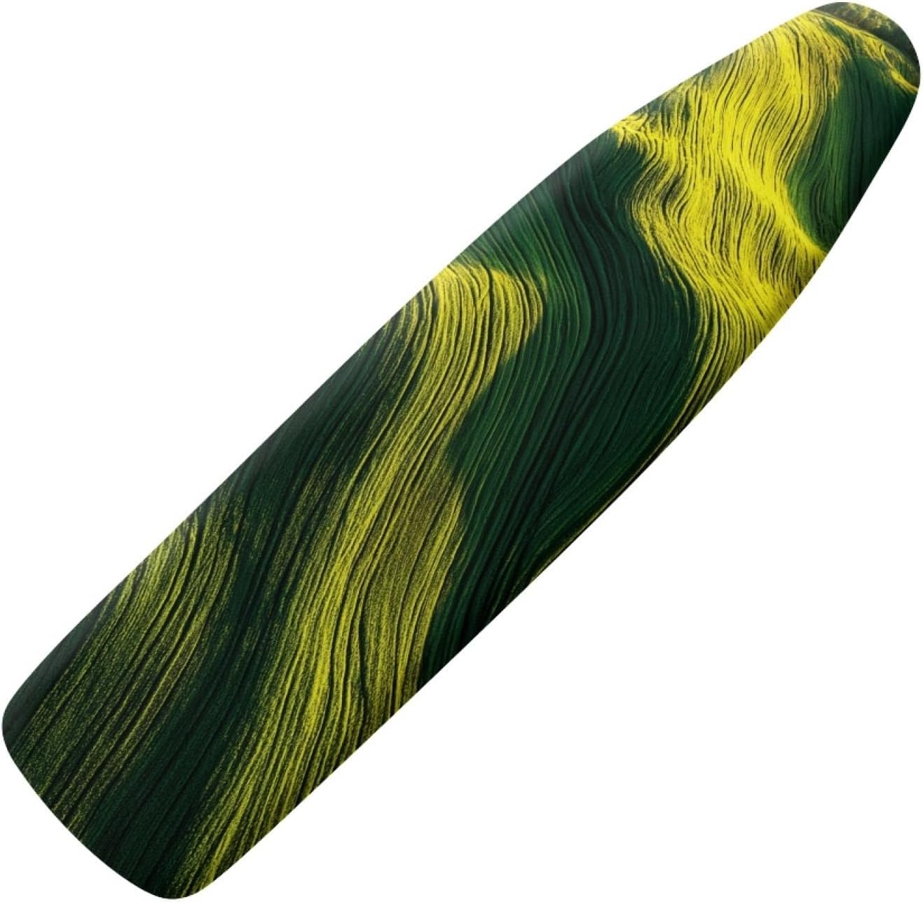 Large Ironing Board Cover and Pad 59x19 Green Grass Iron Table Cover with Padding,Extra Wide,Resist Scorching and Staining,Heatproof,Adjustable Fastener Durable Stain