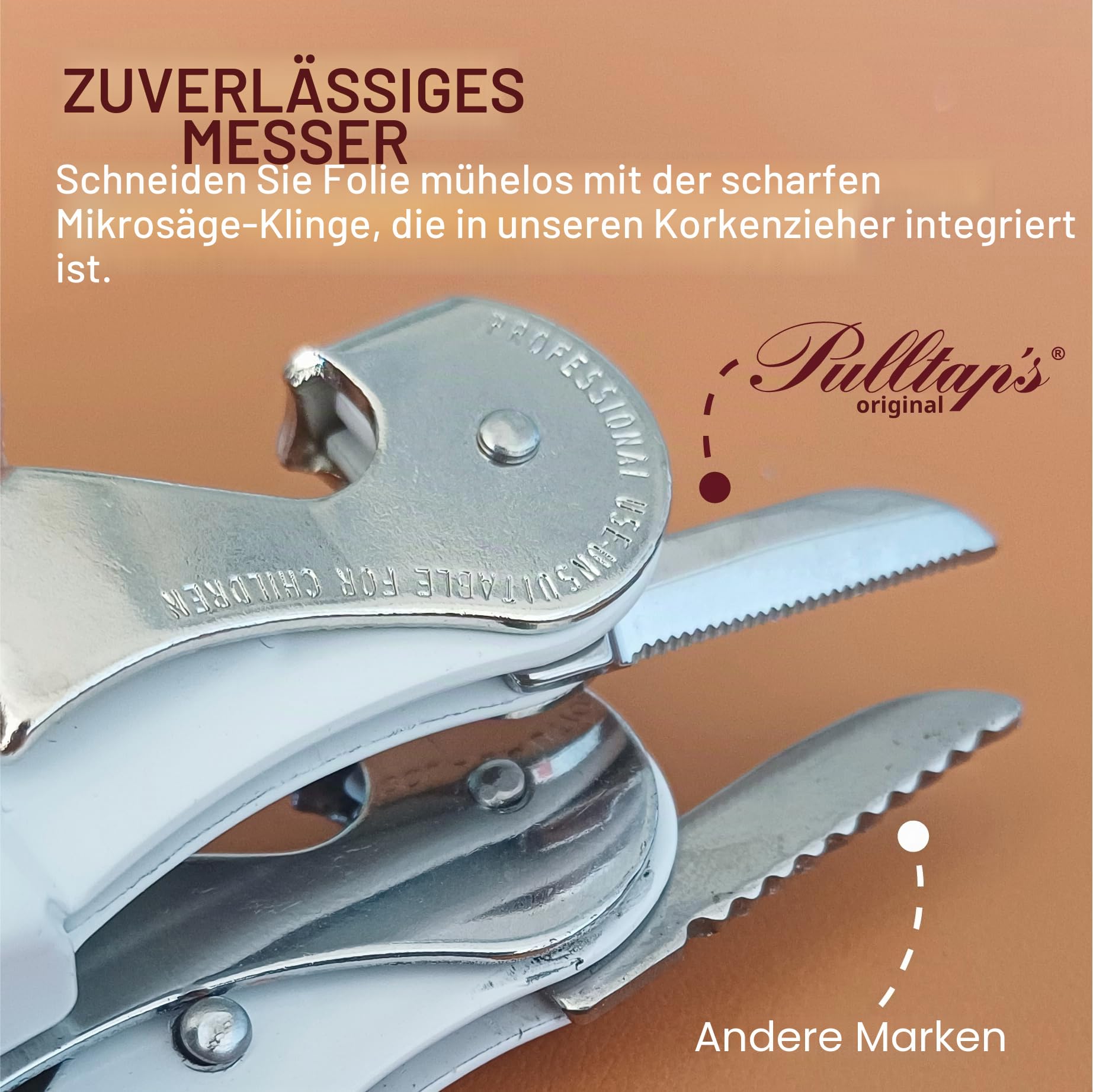 PULLTAP'S GENUINER Classic 500 Zweitakt-Korkenzieher für den professionellen Gebrauch, Schwarz (Kataphorese), Patentiert und