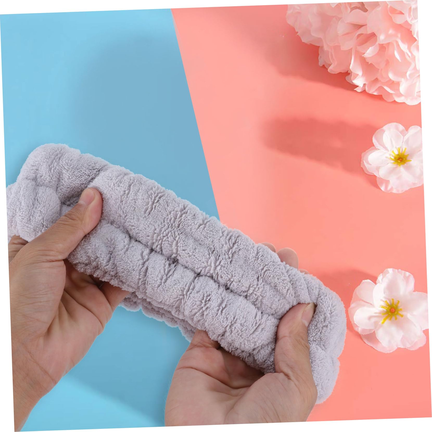 Housoutil 9 Pz per make up scrunchies accessori spa hair jewelry bandana hair band bandane elasticità trucco borsa da bagno sciarpa Mancare impostare vello di corallo