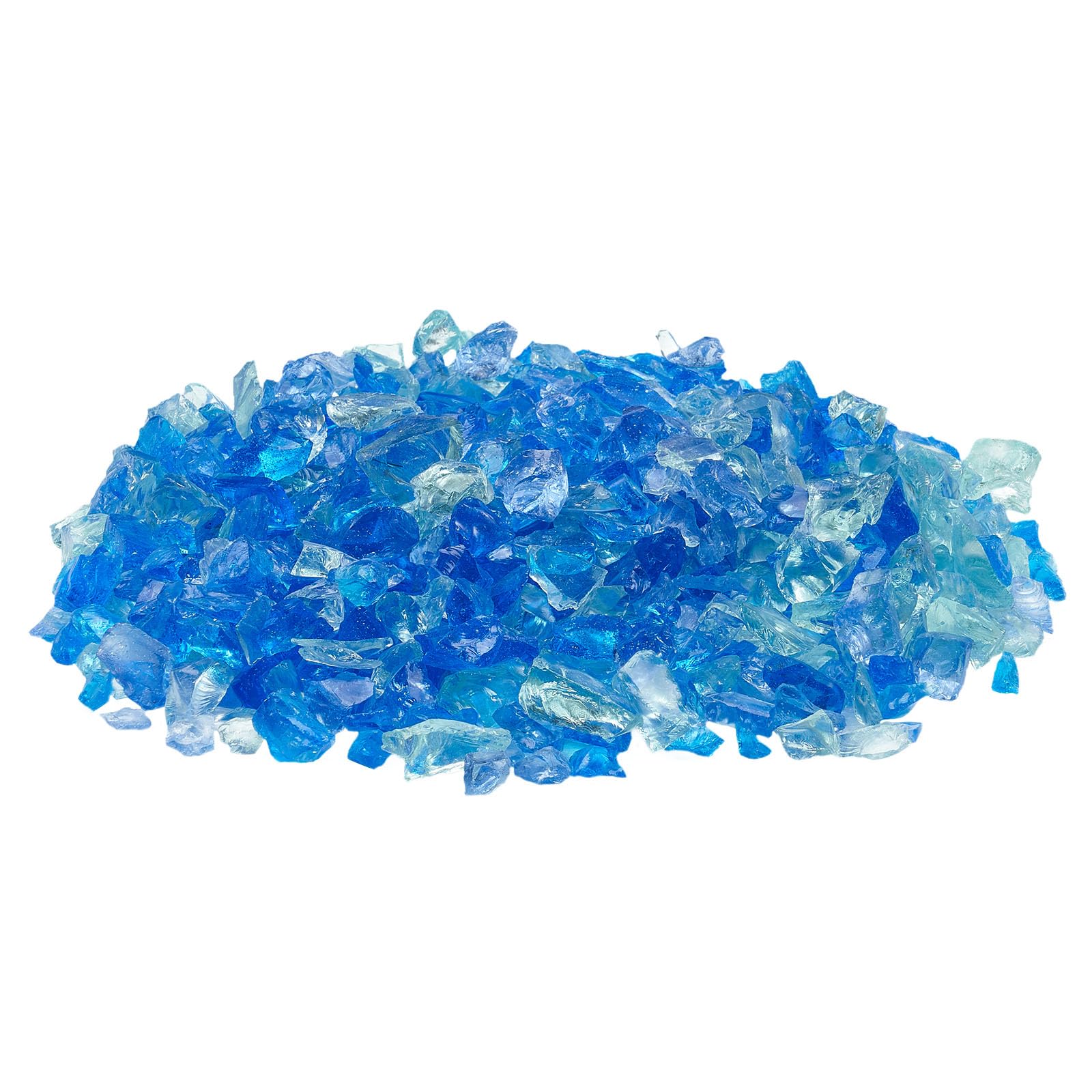 VEVOR Vetro per Caminetto, 4,5 kg di Pietre per Caminetto, 19,05 mm di Spessore, Riflettente, per Braciere, Pietra ad Alta Lucentezza, per Tavolo da Braciere, Blu Acqua, Blu Caraibico, Verde Acqua